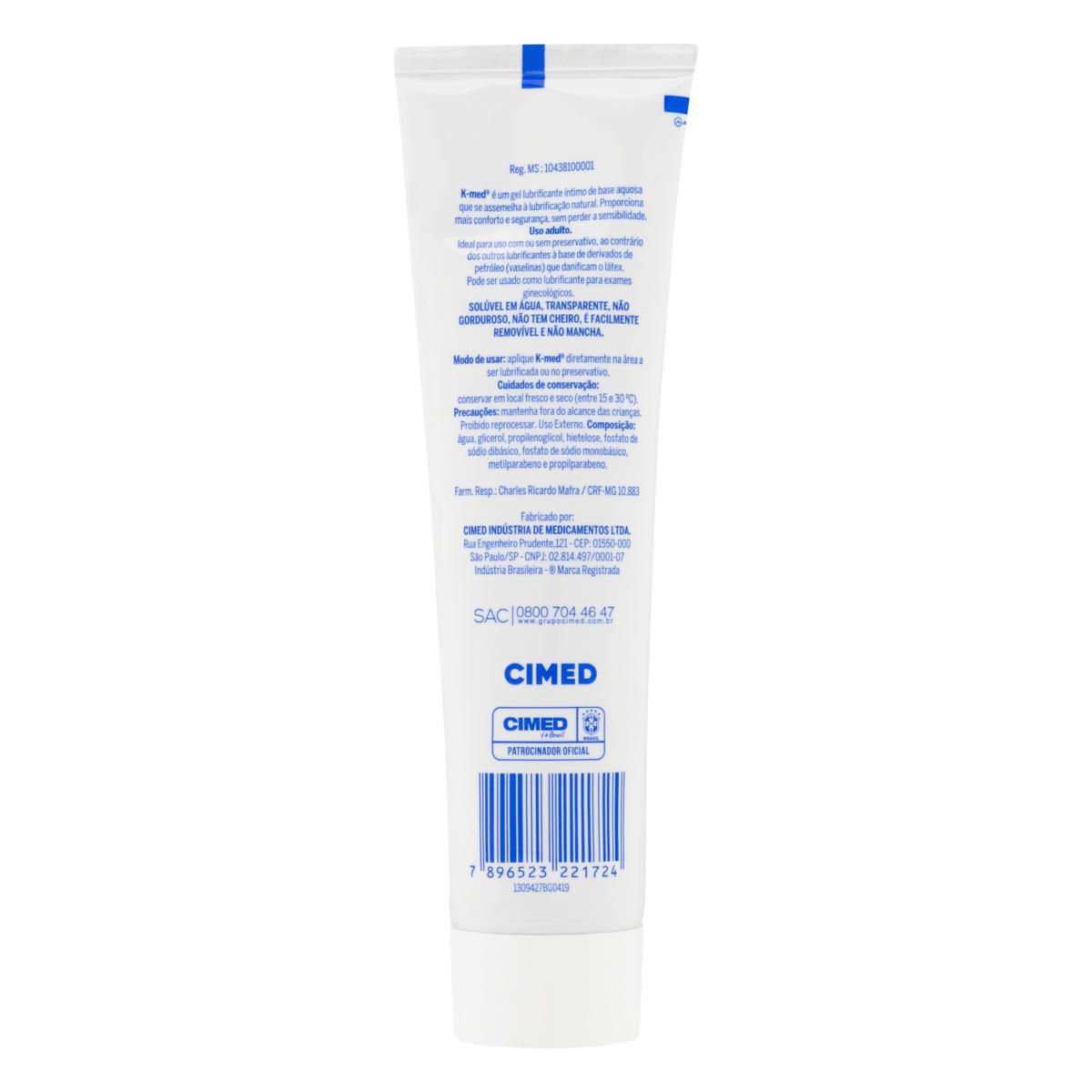Lubrificante Íntimo K-Med Neutro 100g — imagem 2 | Farmácia Resyla