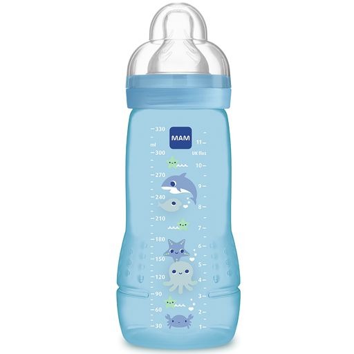 Mamadeira MAM Easy Active Antivazamento Sem BPA +4 meses Azul 330ml 1 Unidade — imagem 2 | Farmácia Resyla