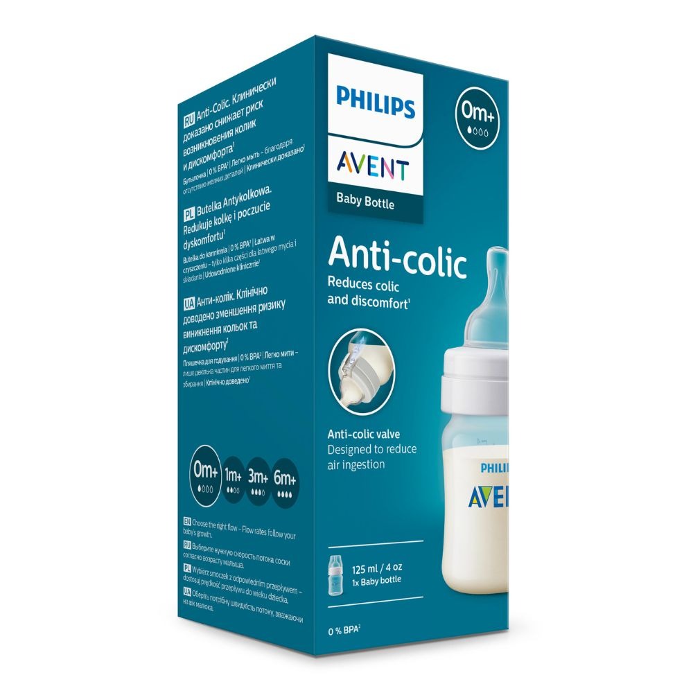 Mamadeira Philips Avent Classic+ +0 meses Anticólicas Fluxo Muito Lento 125ml 1 Unidade — imagem 2 | Farmácia Resyla