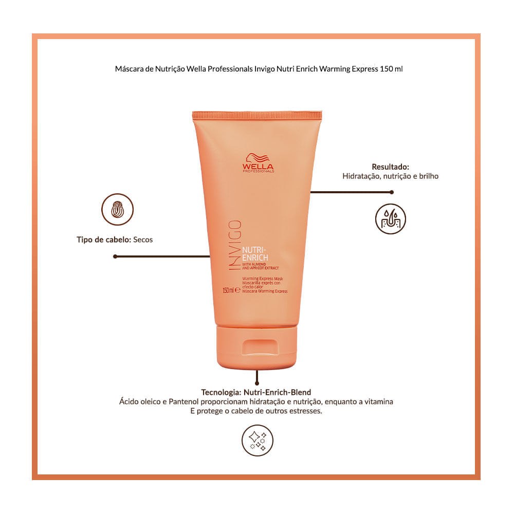Máscara de Nutrição Wella Professionals Invigo Nutri Enrich Warming Express 150 ml — imagem 2 | Farmácia Resyla