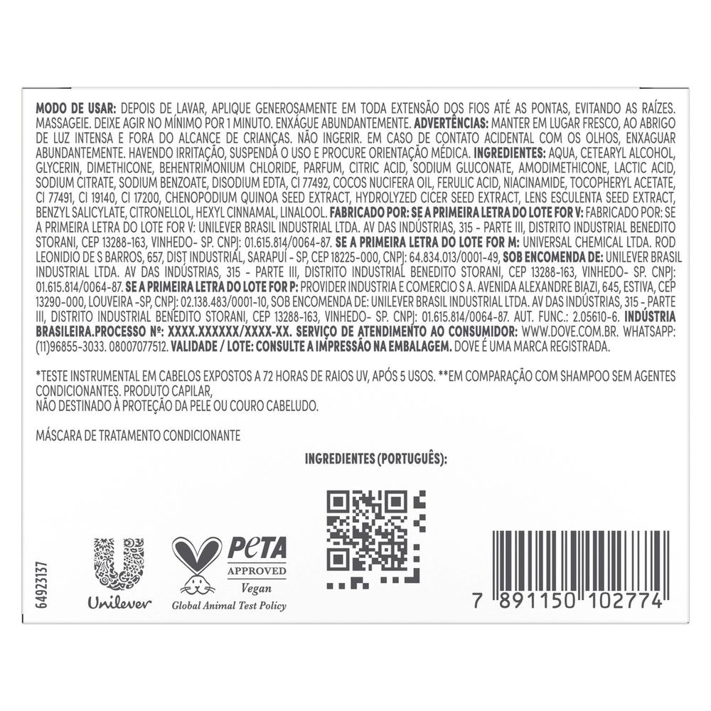 Máscara De Resgate Intenso Dove 10 Em 1 10% Sérum Ferúlico Uv Repair Glow + Ferúlico 250g — imagem 3 | Farmácia Resyla