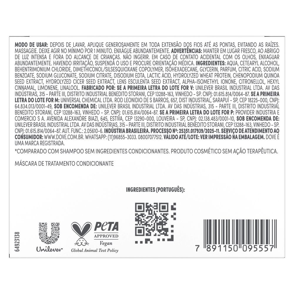 Máscara de Tratamento Dove Bond Repair + Peptídeo 10 em 1 250g — imagem 3 | Farmácia Resyla