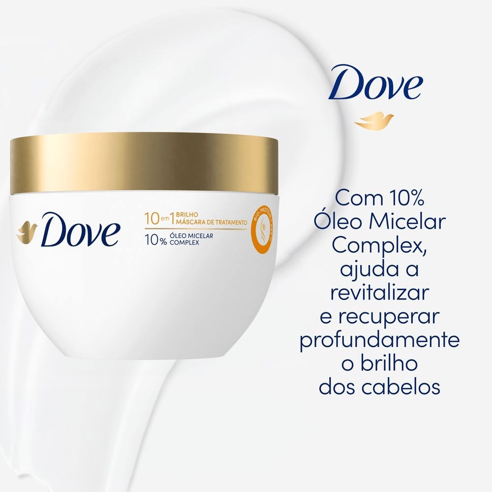 Máscara de Tratamento Dove Brilho + Óleo Micelar 10 em 1 270g — imagem 4 | Farmácia Resyla