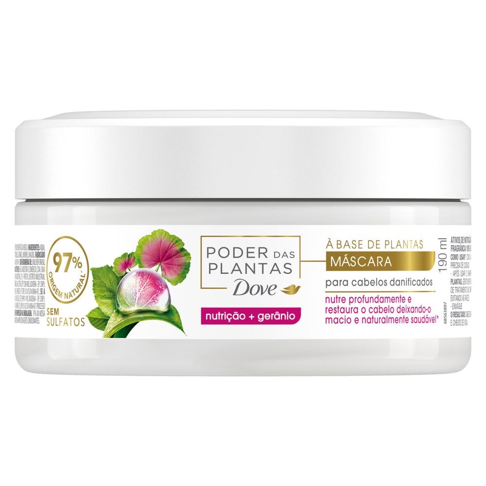 Máscara de Tratamento Dove Poder das Plantas Nutrição + Gerânio 190g — imagem 2 | Farmácia Resyla