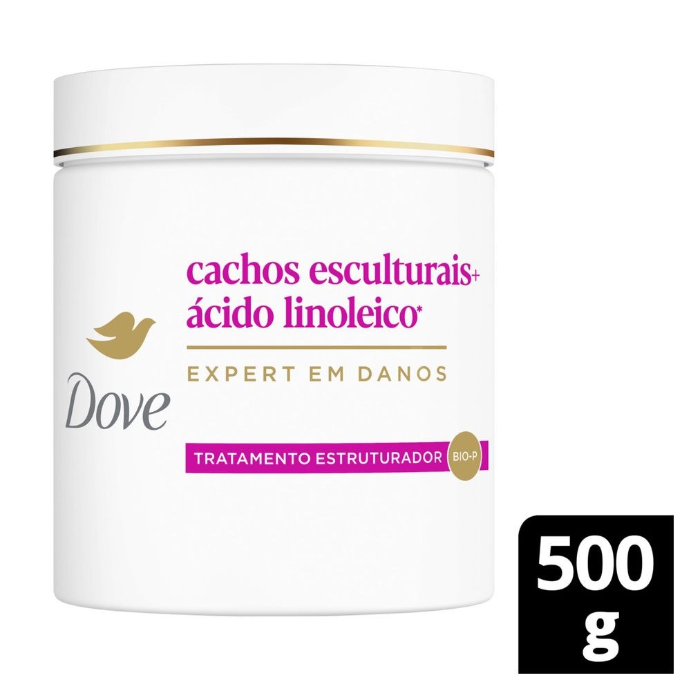 Máscara De Tratamento Estruturador Dove Cachos Esculturais + Ácido Linoleico 500g — Dove | Farmácia Resyla