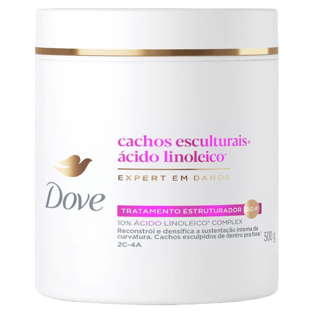 Máscara De Tratamento Estruturador Dove Cachos Esculturais + Ácido Linoleico 500g — imagem 2 | Farmácia Resyla