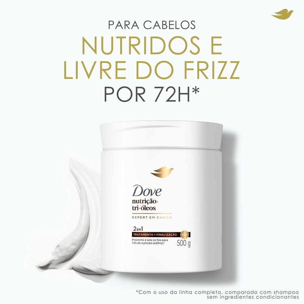 Máscara Dove 2 Em 1 Nutrição + Tri-Óleos 500g — imagem 4 | Farmácia Resyla