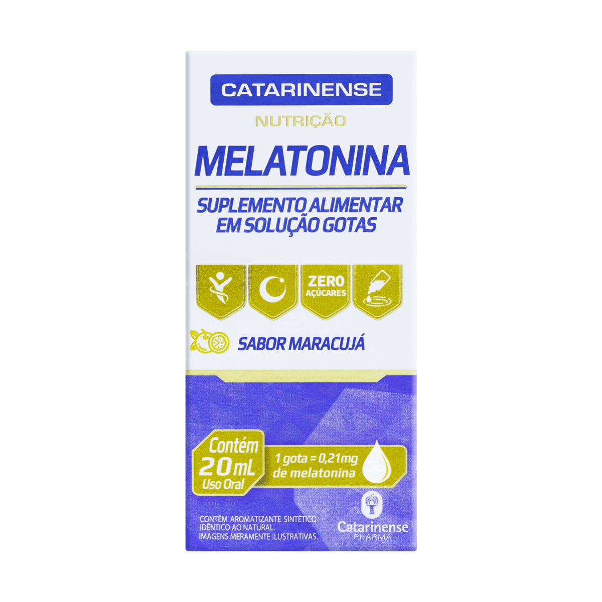 Melatonina Catarinense 0,21mg Sabor Maracujá Gotas 20ml — Catarinense | Farmácia Resyla