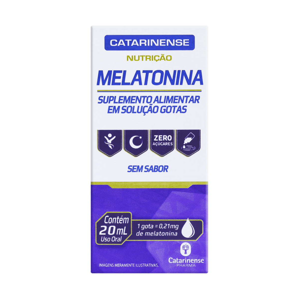 Melatonina Catarinense Nutrição 0,21mg Sem Sabor Gotas 20ml — Catarinense | Farmácia Resyla