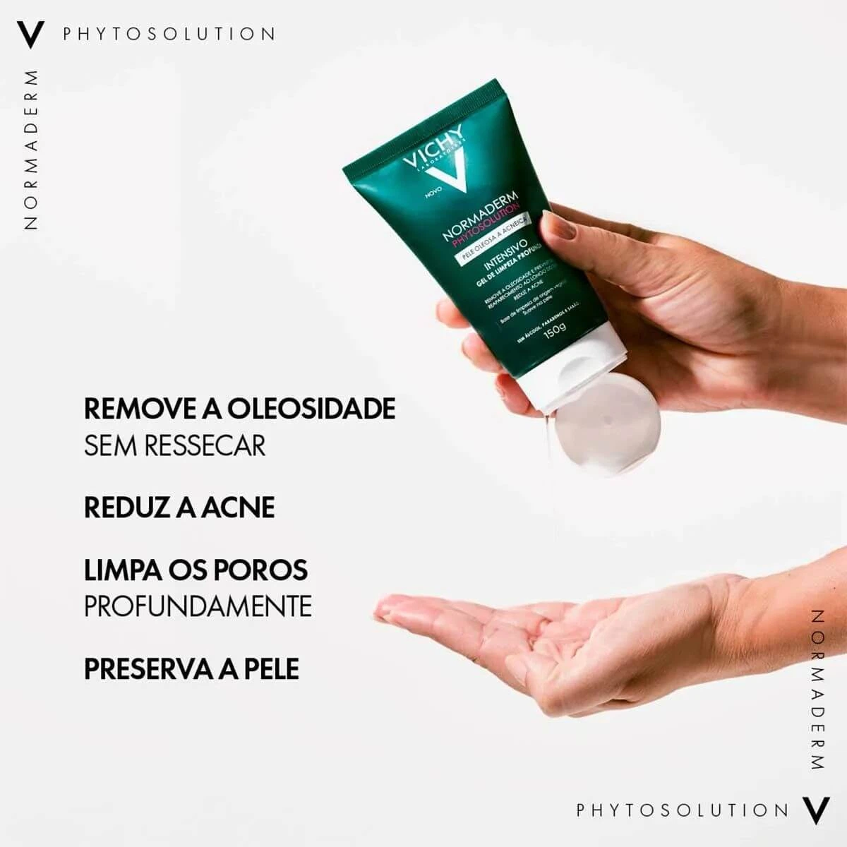 GEL DE LIMPEZA PROFUNDA NORMADERM PHYTOSOLUTION 150G — imagem 3 | Farmácia Resyla