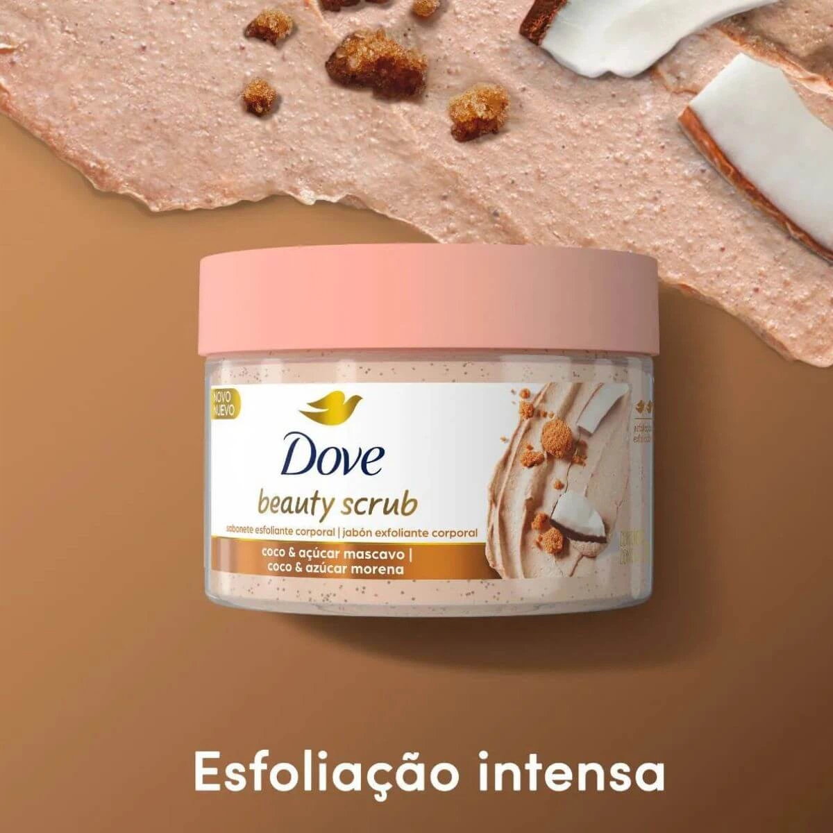 SABONETE ESFOLIANTE DOVE BEAUTY SCRUB COCO E AÇÚCAR MASCAVO 280G — imagem 2 | Farmácia Resyla