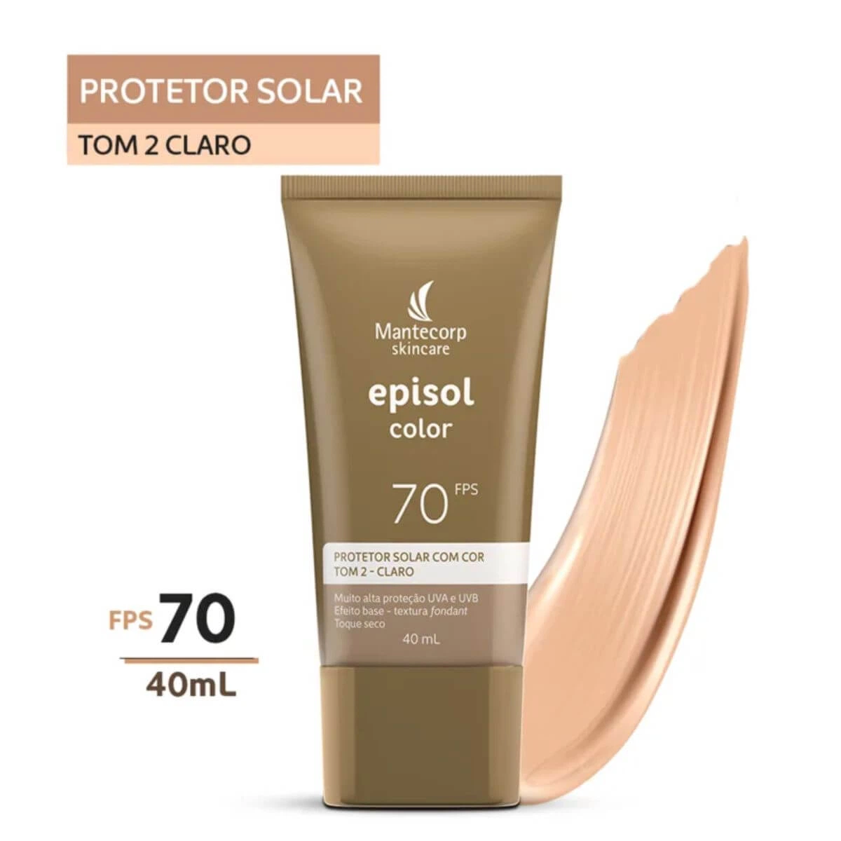 PROTETOR SOLAR FACIAL EPISOL COLOR FPS70 TOM 2 CLARO 40G — imagem 2 | Farmácia Resyla