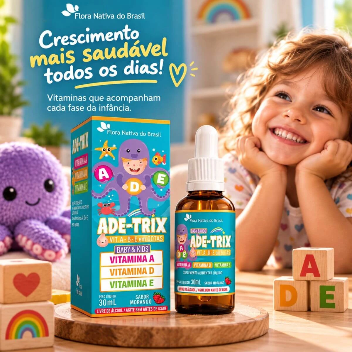 ADE-TRIX B12 MORANGO 30ML - FLORA NATIVA — imagem 2 | Farmácia Resyla