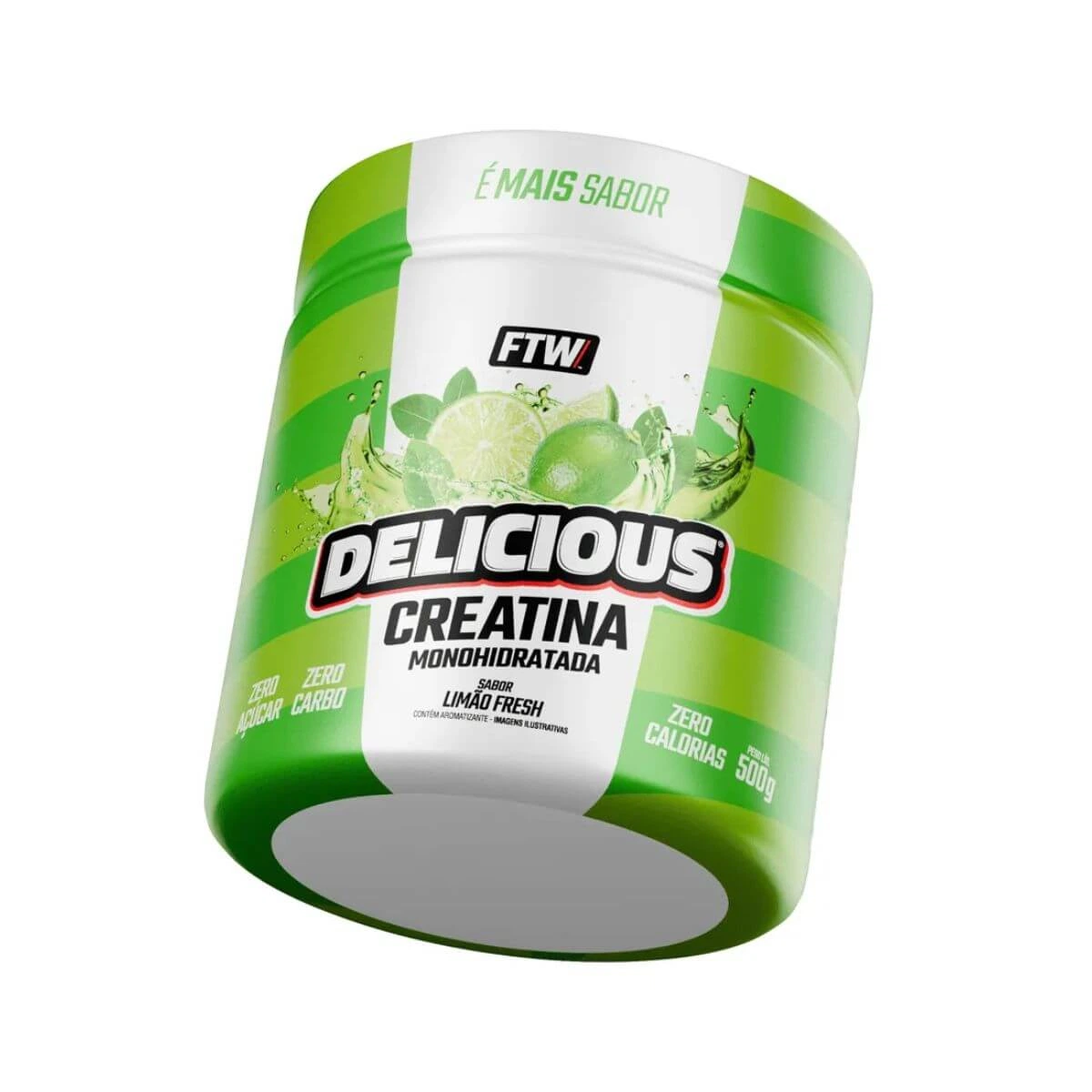 CREATINA DELICIOUS FTW LIMAO 500G — FTW | Farmácia Resyla