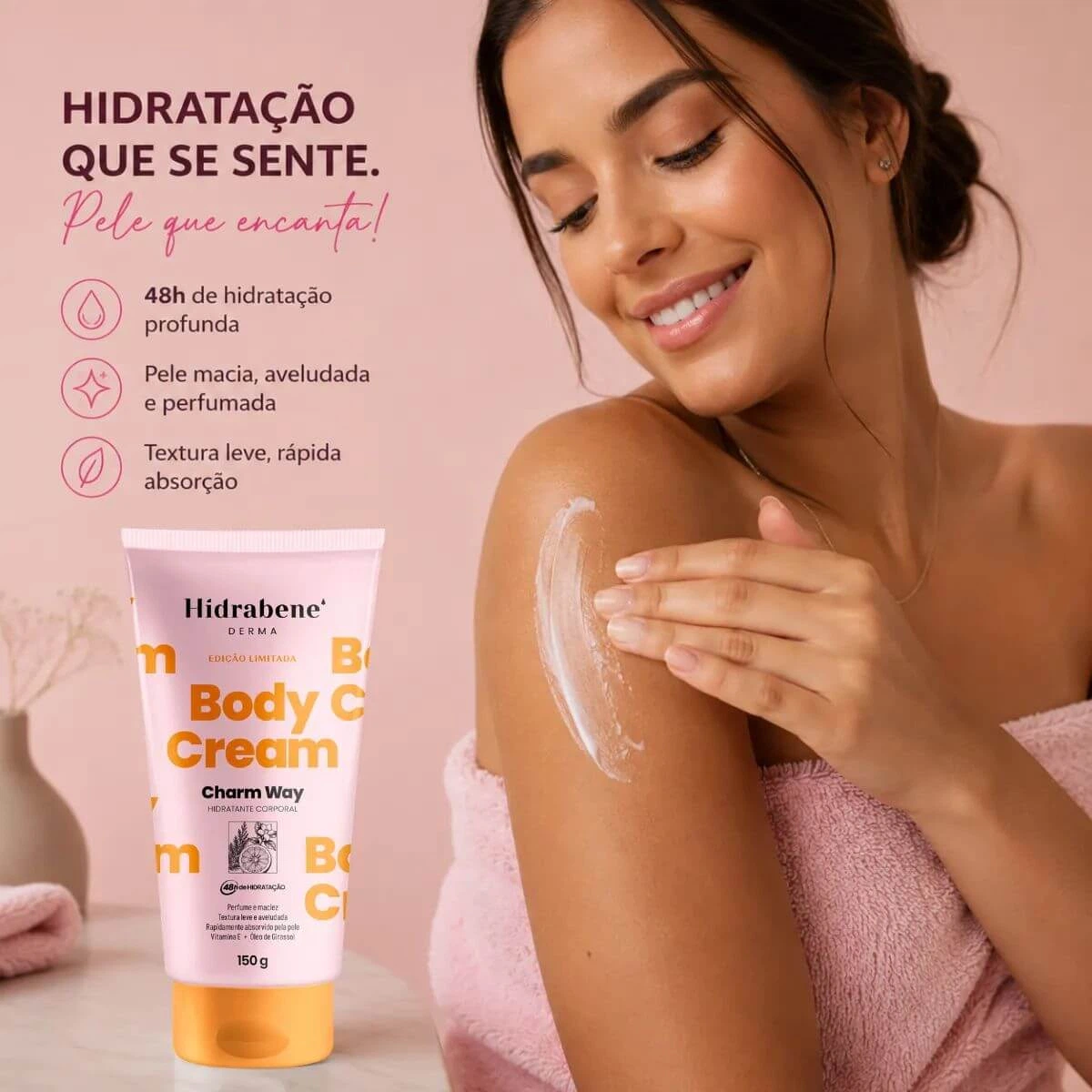 HIDRATANTE HIDRABENE BODY CREAM CHARM WAY 150G — imagem 3 | Farmácia Resyla