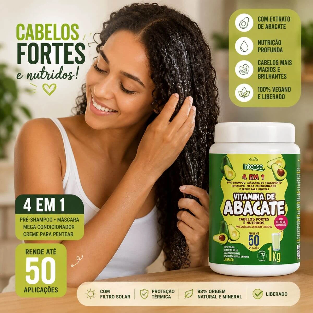 MASCARA GRIFFUS INTENSE ABACATE 1KG — imagem 3 | Farmácia Resyla