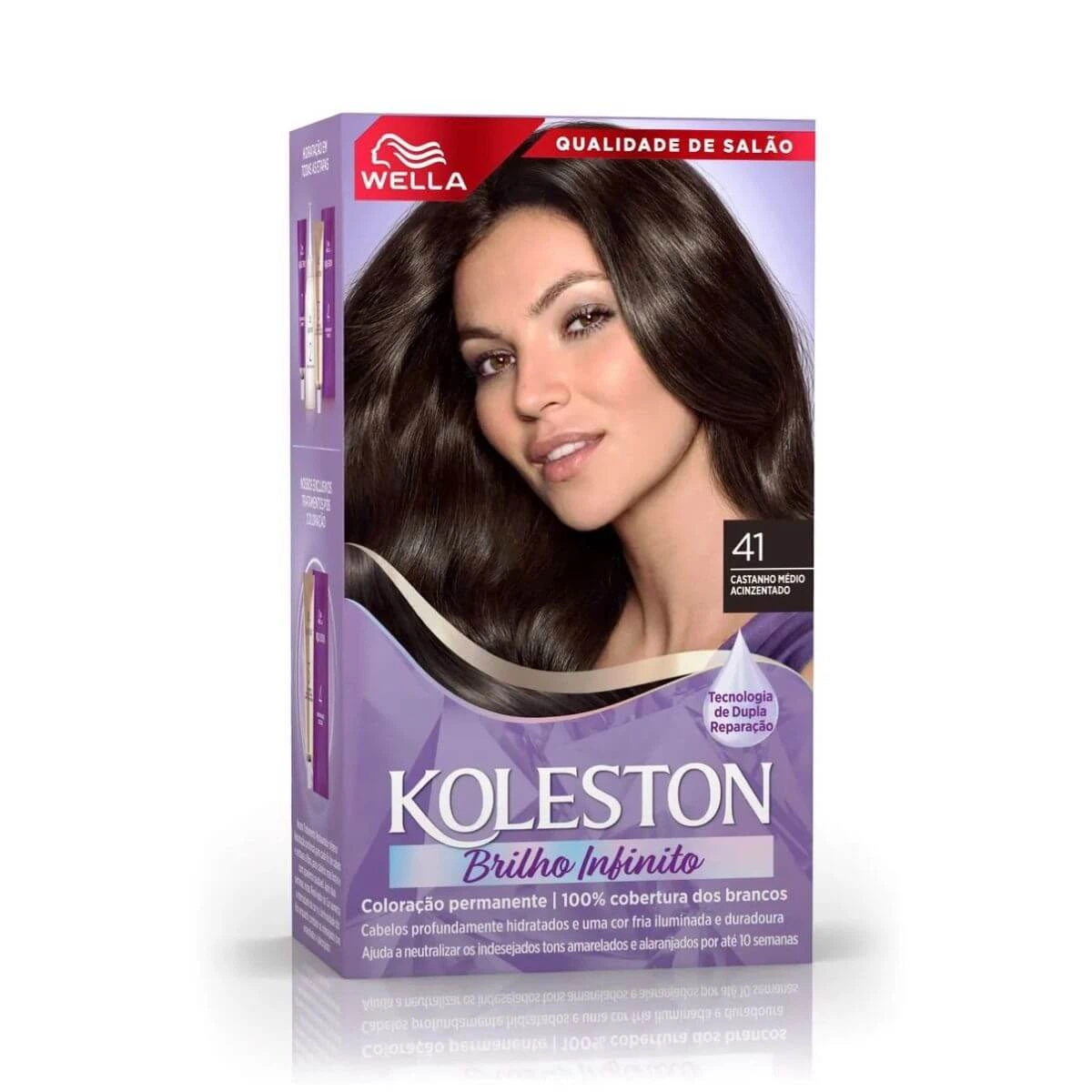 TINTA KOLESTON 41 CASTANHO MÉDIO ACINZENTADO — Koleston | Farmácia Resyla