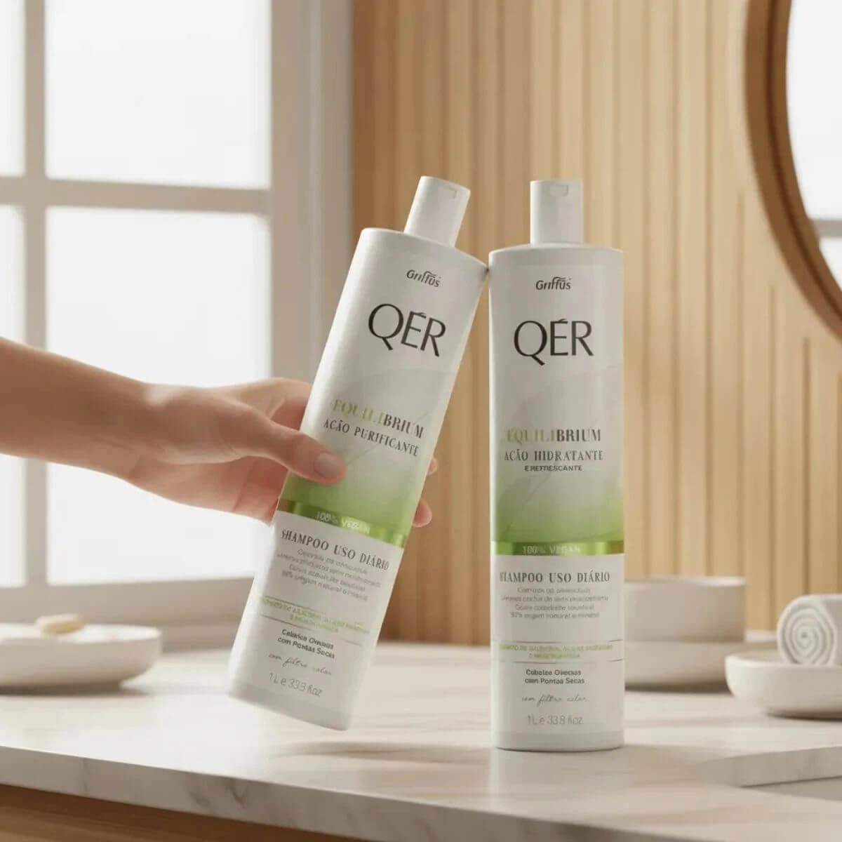 KIT GRIFFUS QER SHAMPOO+CONDICIONADOR EQUILIBRIO 1L — imagem 2 | Farmácia Resyla