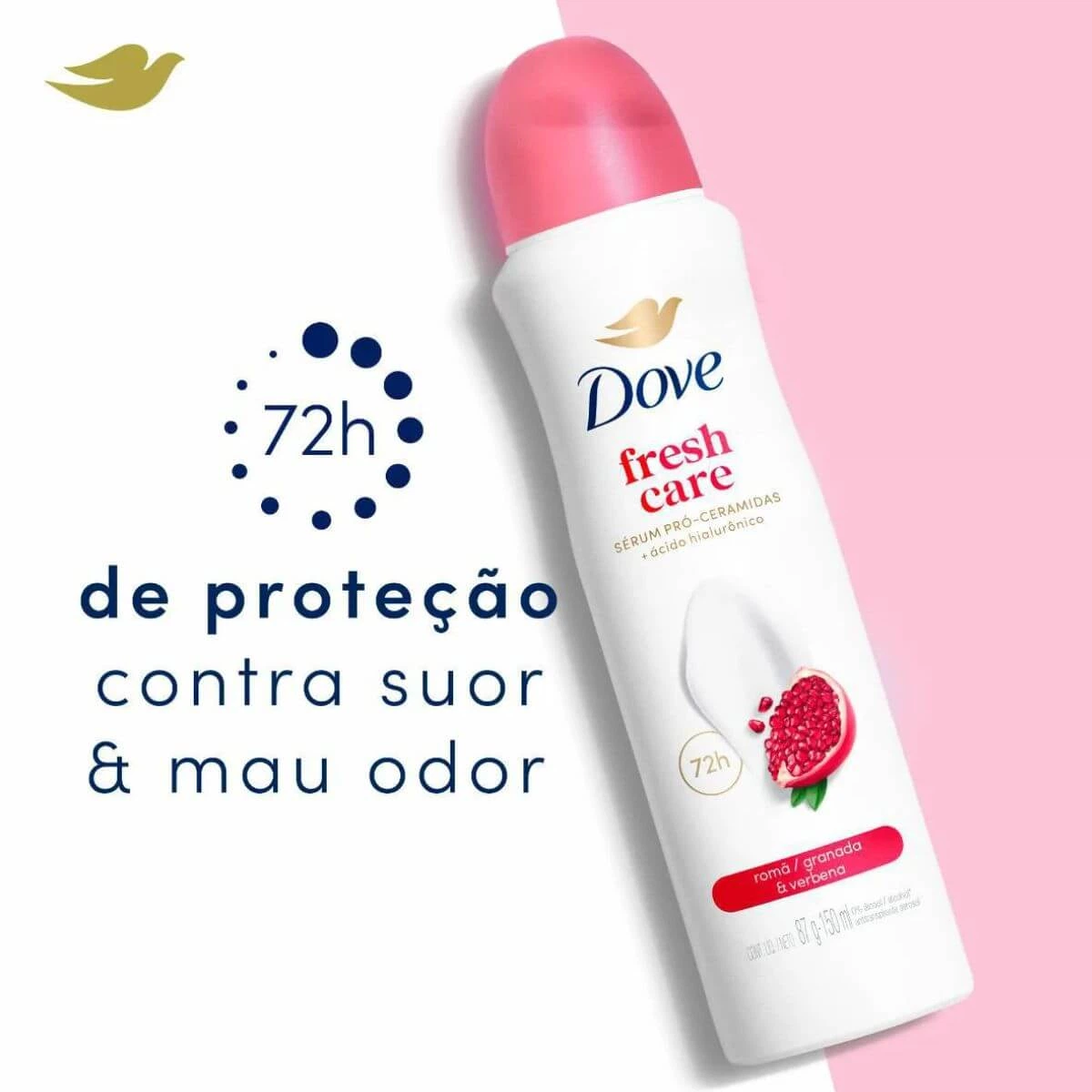 DESODORANTE ANTITRANSPIRANTE AEROSOL DOVE GO FRESH ROMÃ E VERBENA FEMININO 150ML — imagem 2 | Farmácia Resyla