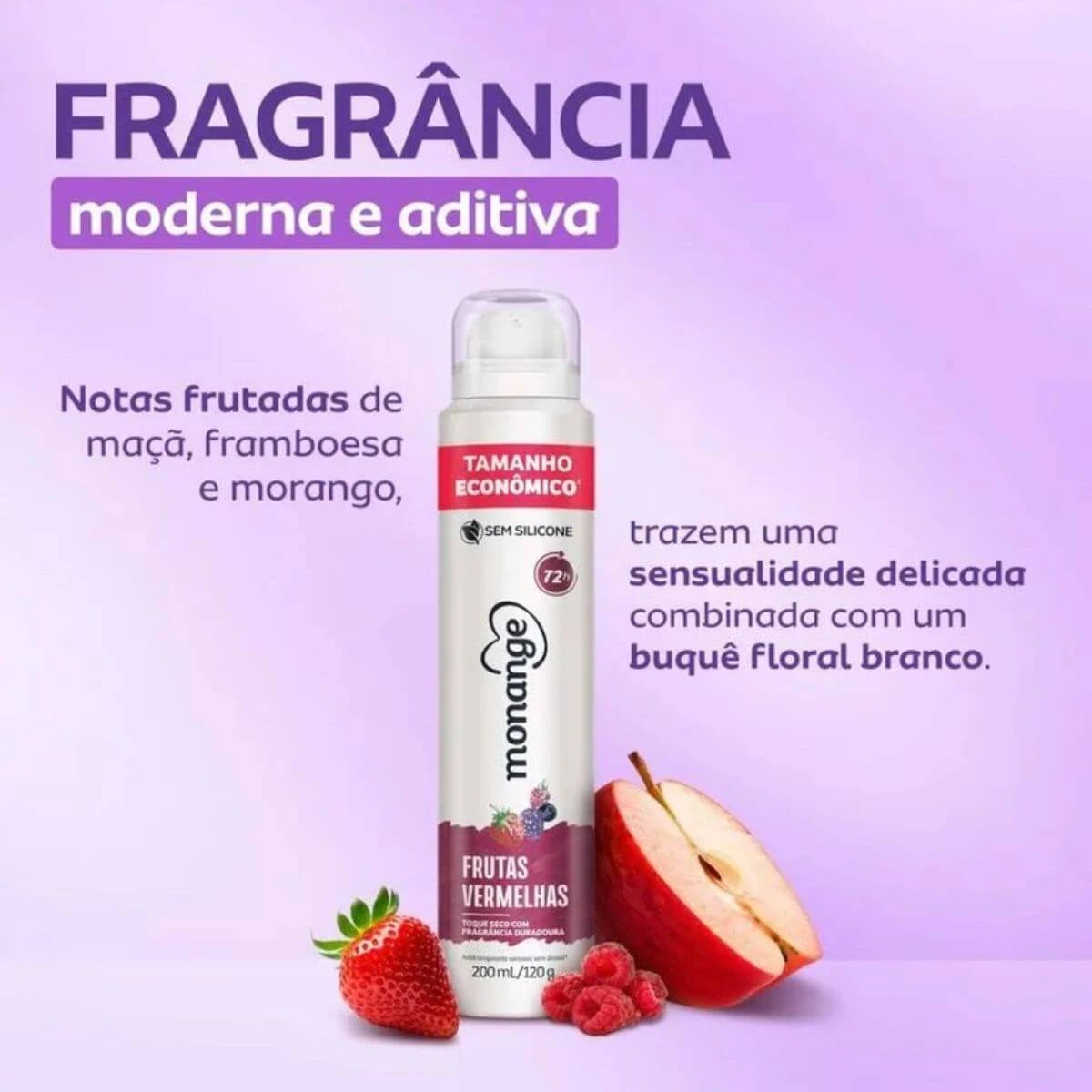 DESODORANTE ANTITRANSPIRANTE AEROSOL MONANGE FRUTAS VERMELHAS FEMININO 150ML — imagem 2 | Farmácia Resyla