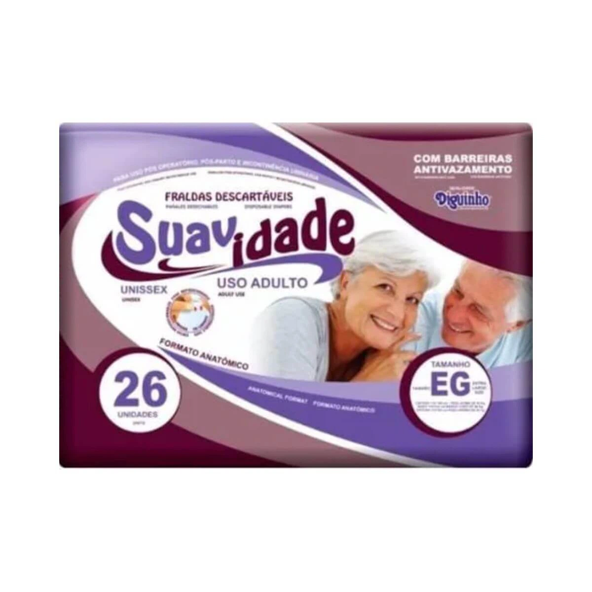 FRALDA GERIÁTRICA SUAVIDADE EG C/26UN — Suavidade | Farmácia Resyla