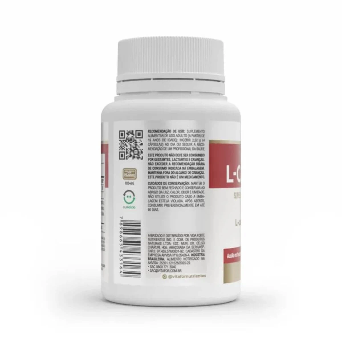 L-CARNITINA 60CPS - VITAFOR — imagem 3 | Farmácia Resyla