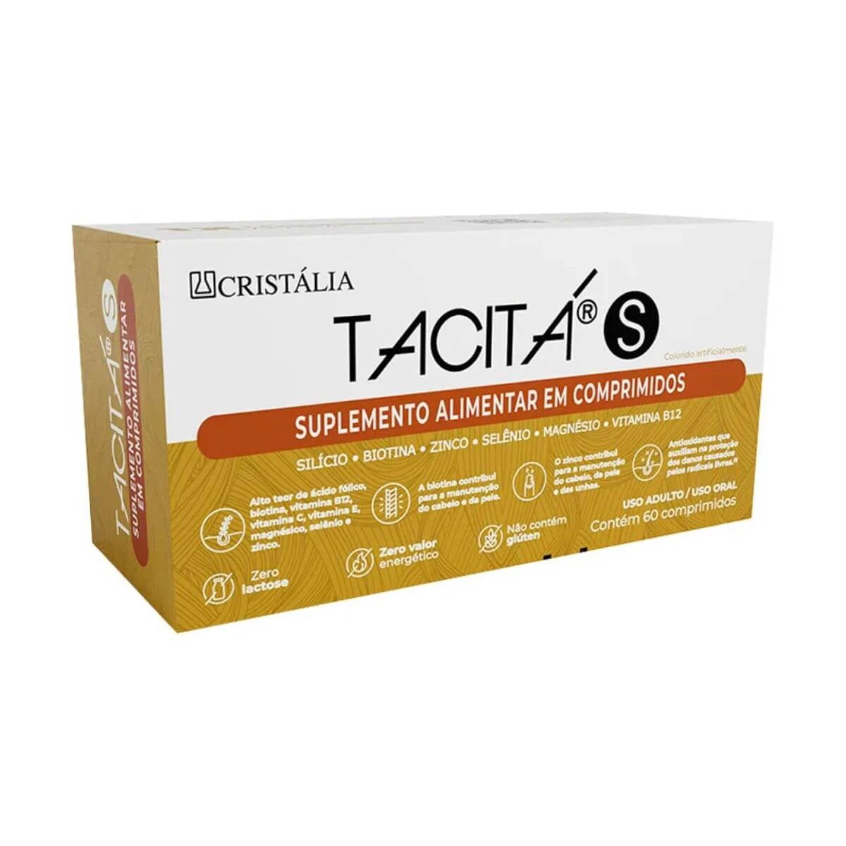 TACITÁ S CABELOS E UNHAS 60CP - CRISTALIA — Cristalia | Farmácia Resyla