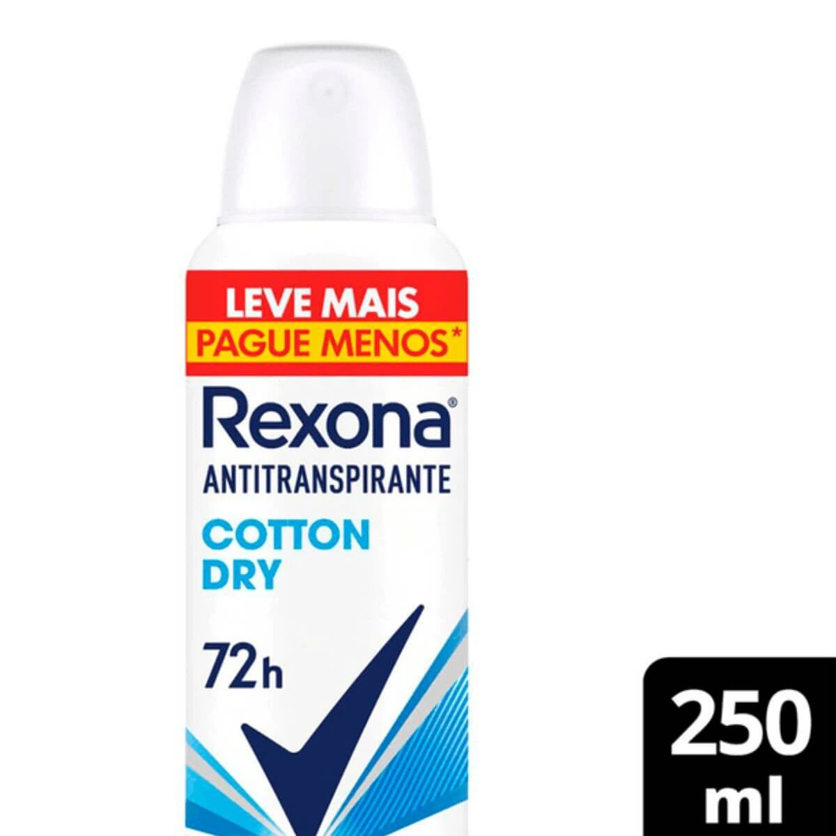 DESODORANTE ANTITRANSPIRANTE AEROSOL REXONA COTTON DRY FEMININO 250ML — imagem 2 | Farmácia Resyla