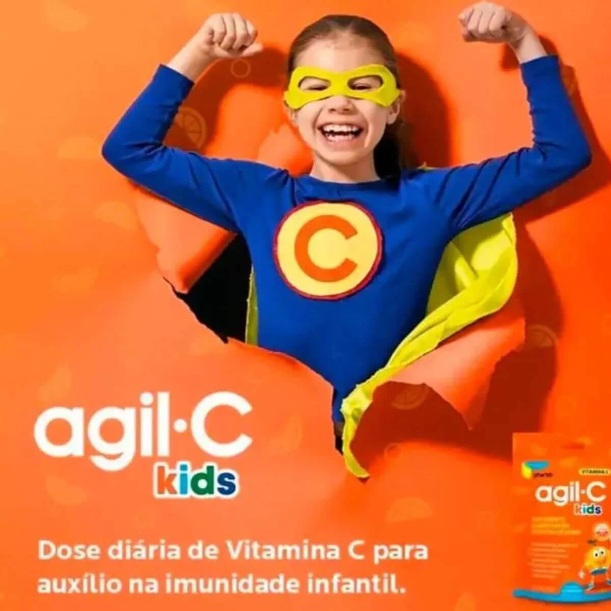 VITAMINA C AGIL-C KIDS LARANJA 25 GOMAS - PHARLAB — imagem 3 | Farmácia Resyla