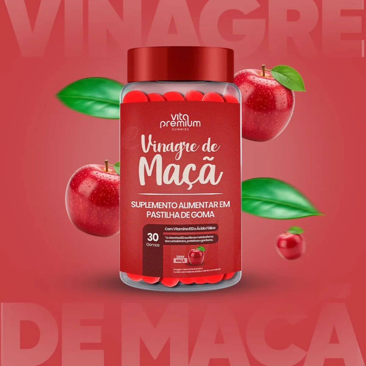 VINAGRE DE MAÇÃ 30GOMAS - VITA PREMIUM — imagem 2 | Farmácia Resyla