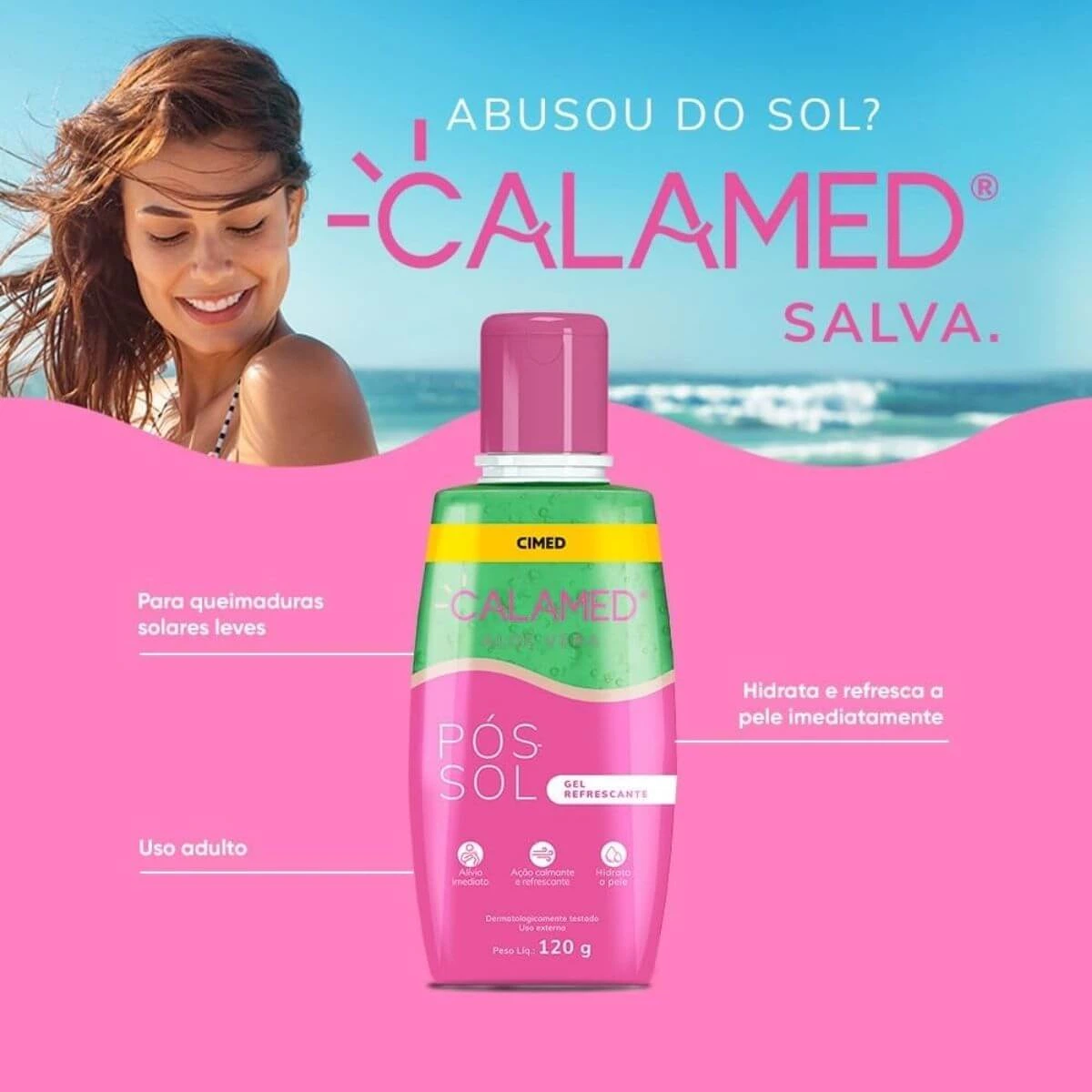 CALAMED ALOE VERA GEL 120G - CIMED — imagem 2 | Farmácia Resyla
