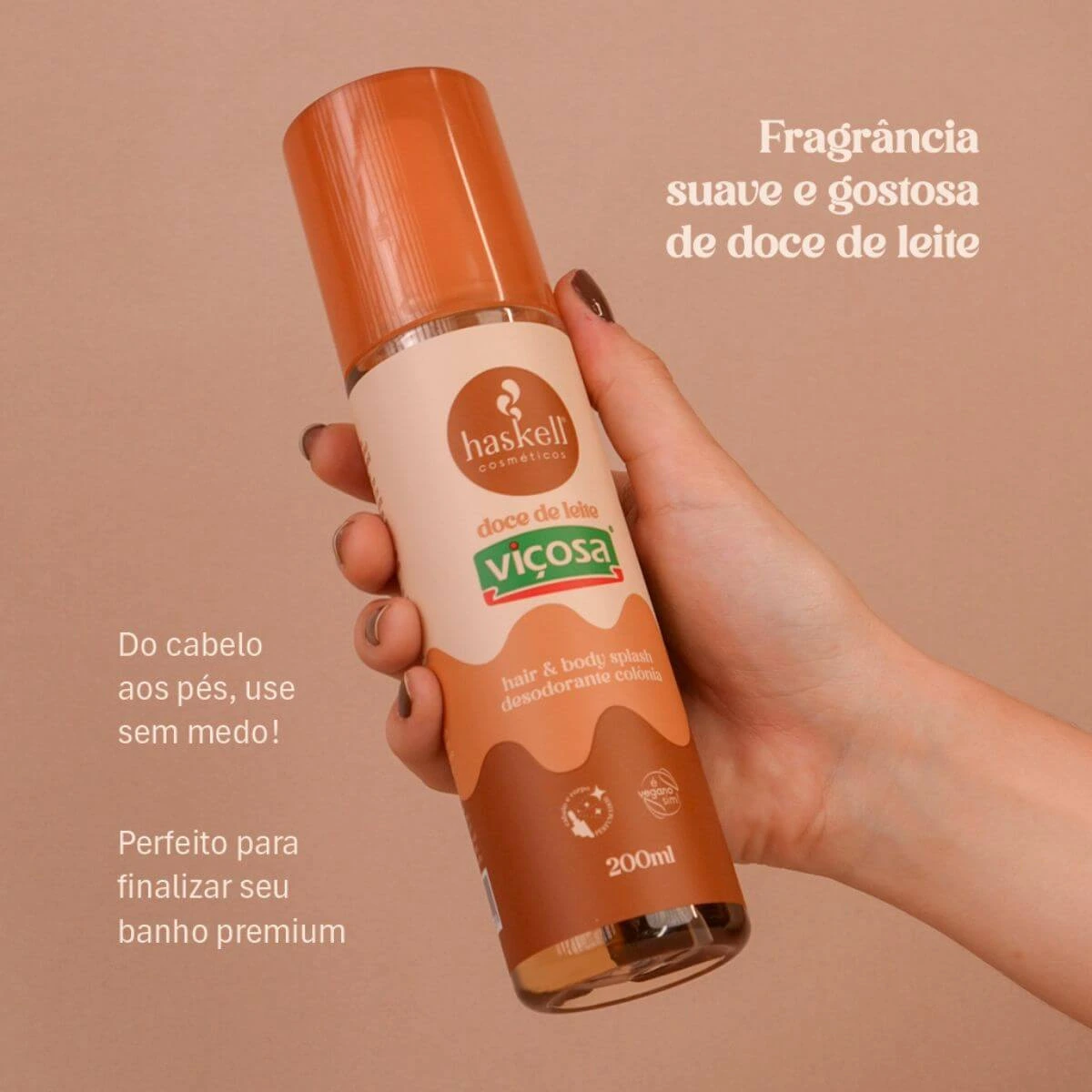 BODY SPLASH & HAIR HASKELL DOCE DE LEITE VIÇOSA 200ML — imagem 2 | Farmácia Resyla