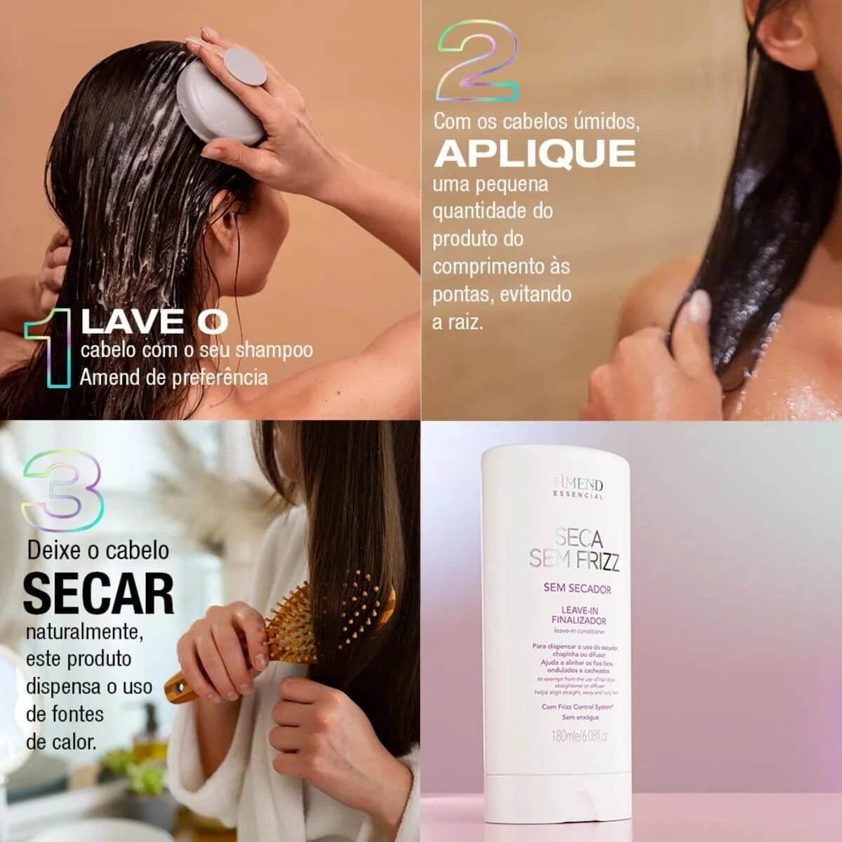 LEAVE-IN FINALIZADOR AMEND SECA SEM FRIZZ 180ML — imagem 3 | Farmácia Resyla