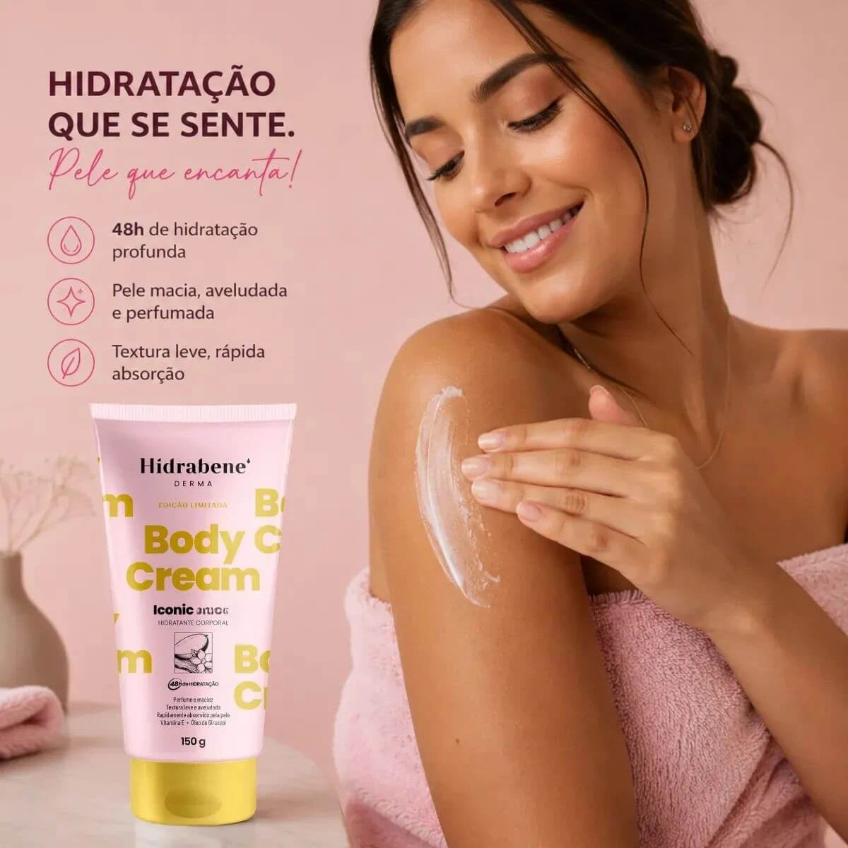 HIDRATANTE HIDRABENE BODY CREAM ICONIC FAME 150G — imagem 3 | Farmácia Resyla