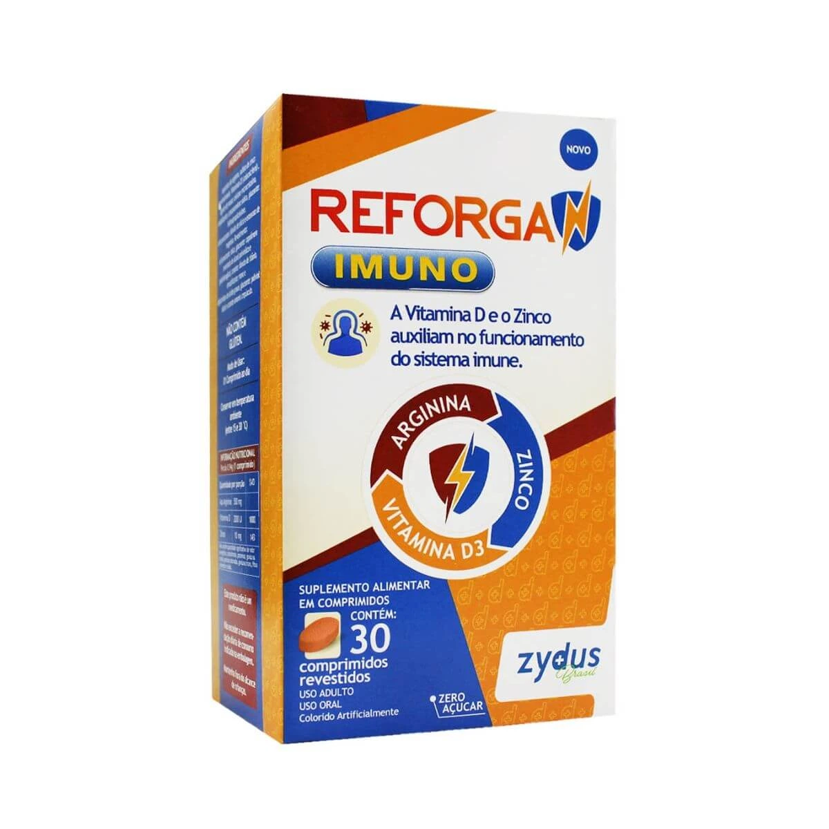 POLIVITAMÍNICO REFORGAN IMUNO 30CP - ZYDUS — Zydus | Farmácia Resyla