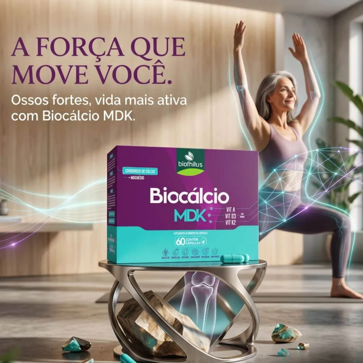BIOCALCIO MDK 60CAPS - BIOFHITUS — imagem 2 | Farmácia Resyla