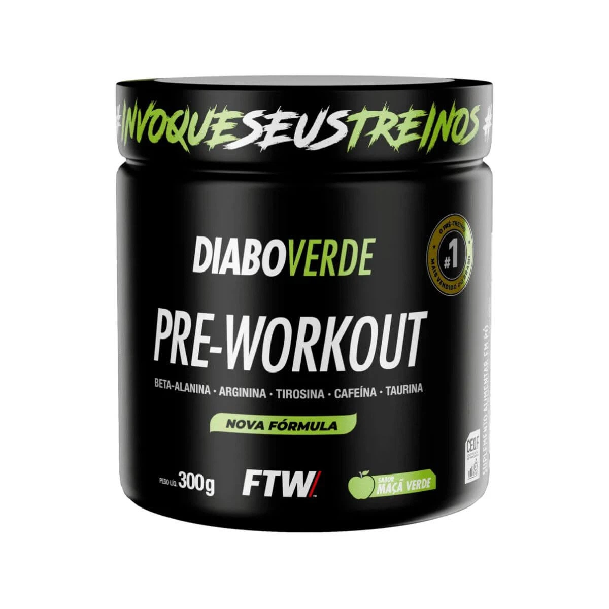 PRE WORKOUT DIABO VERDE MAÇÃ VERDE FTW 300G — imagem 3 | Farmácia Resyla