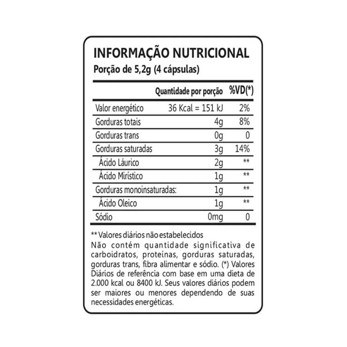 OLEO DE COCO EXTRA VIRGEM 1000MG 60CAPS - MAXINUTRI — imagem 2 | Farmácia Resyla