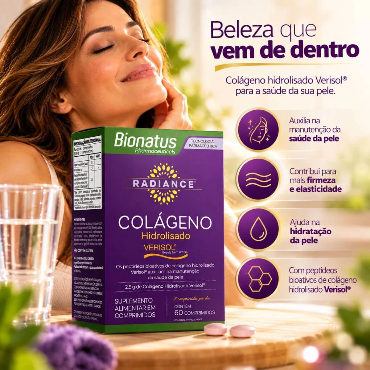 COLÁGENO HIDROLISADO 60CAPS - BIONATUS — imagem 3 | Farmácia Resyla