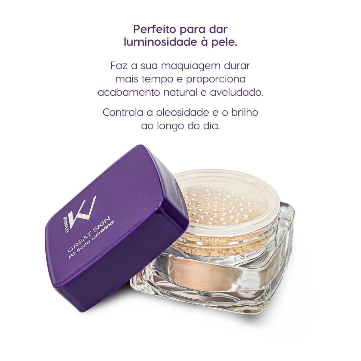 PÓ SOLTO KV MAKEUP GREAT SKIN ULTRAFINO TRANSLUCIDO — imagem 3 | Farmácia Resyla