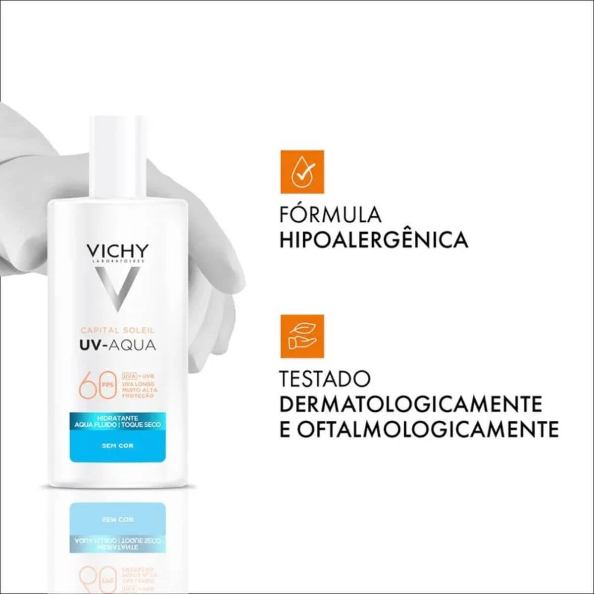 PROTETOR SOLAR FACIAL VICHY UV AQUA FPS60 40ML — imagem 2 | Farmácia Resyla