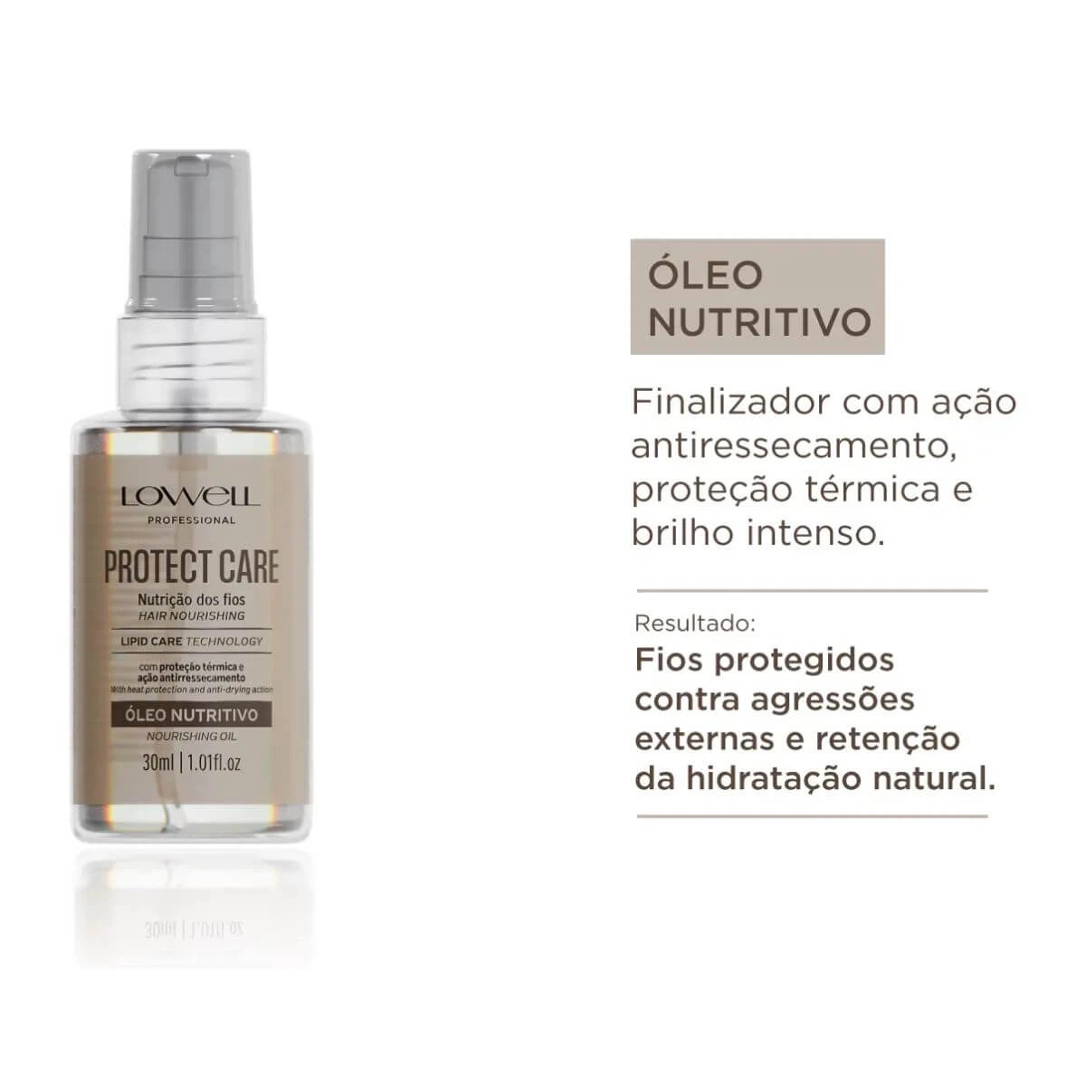 ÓLEO LOWELL NUTRITIVO PROTECT CARE 30ML — imagem 5 | Farmácia Resyla