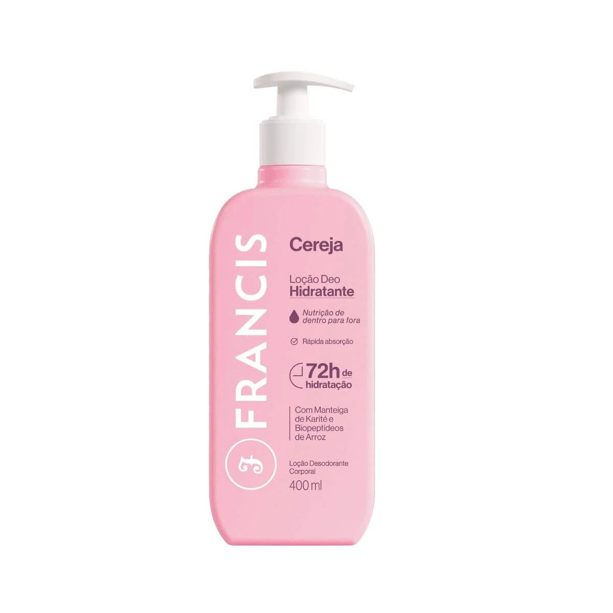 LOCAO HIDRATANTE CORPORAL FRANCIS CEREJA 400ML — Francis | Farmácia Resyla