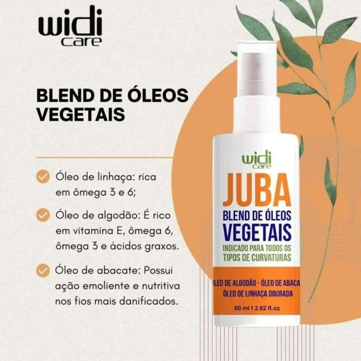 ÓLEO WIDI CARE JUBA BLEND OLEOS VEGETAIS 60ML — imagem 3 | Farmácia Resyla