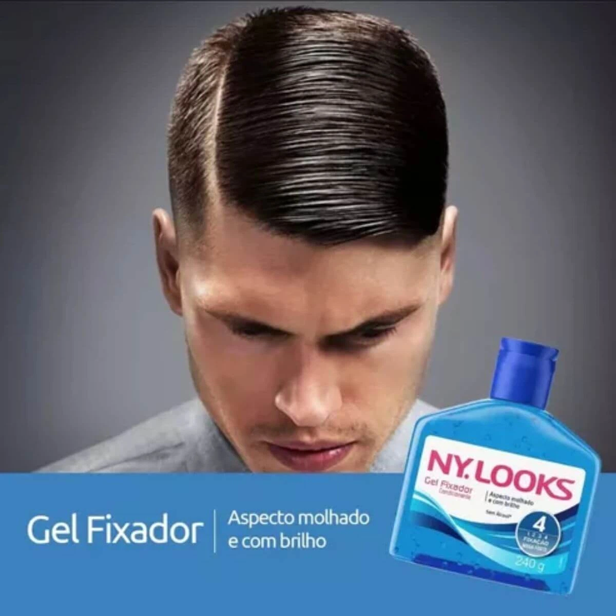 GEL FIXADOR NY LOOKS MEGA AZUL 4 240G — imagem 2 | Farmácia Resyla