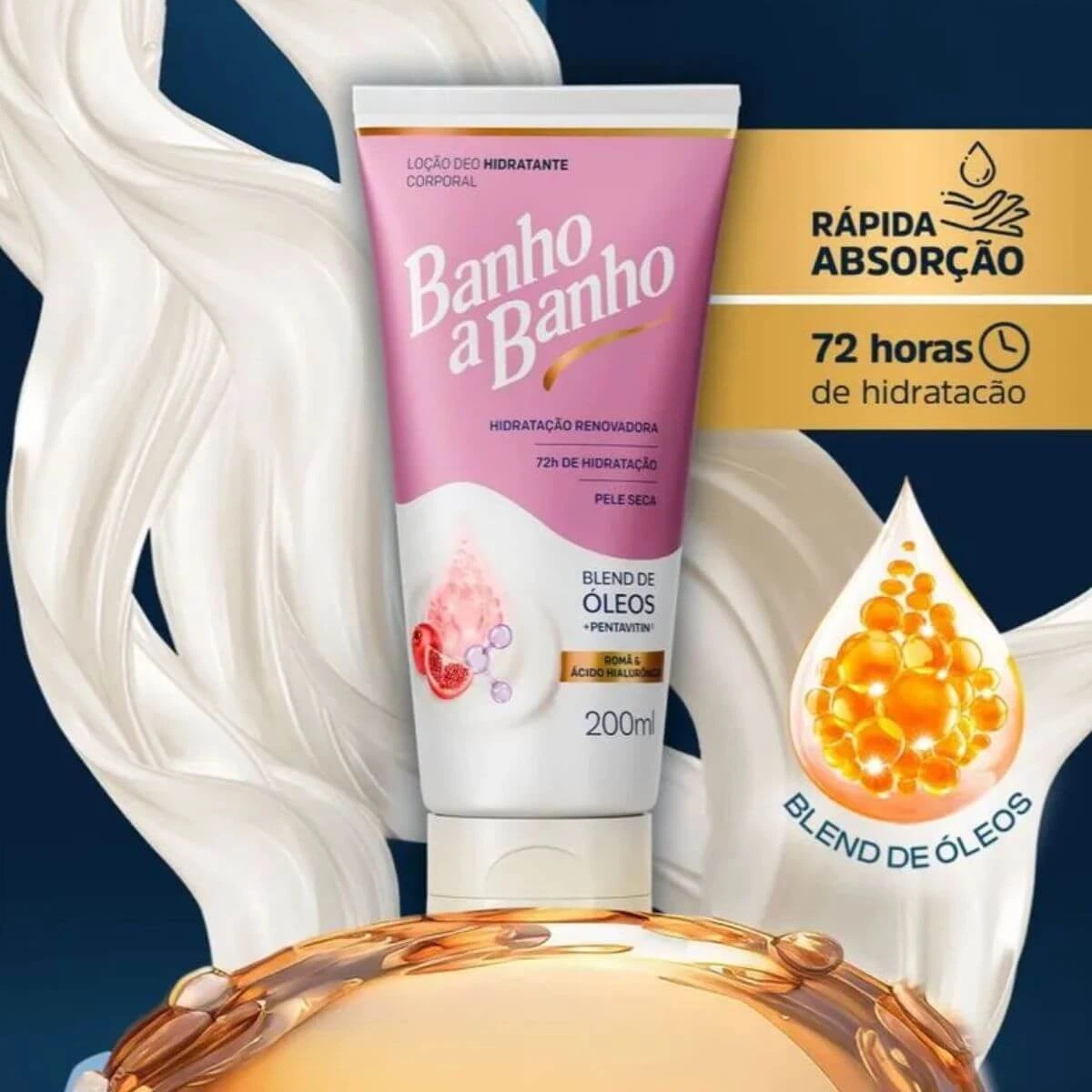 LOÇÃO HIDRATANTE BANHO A BANHO ROMÃ E ÁCIDO HIALURÔNICO 200ML — imagem 3 | Farmácia Resyla