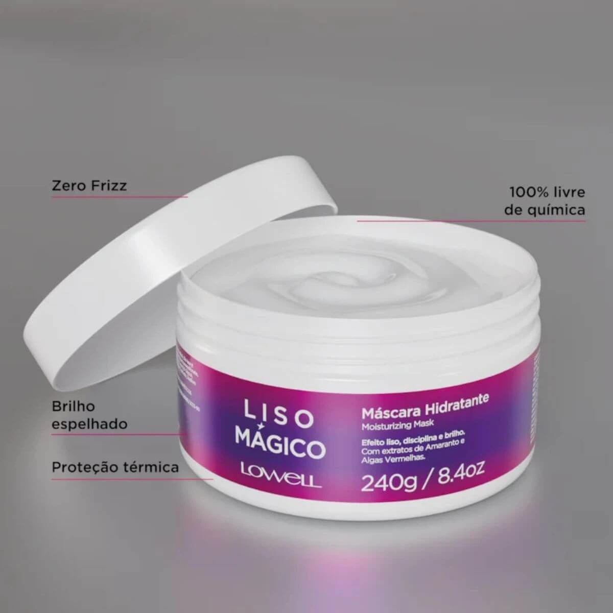 MÁSCARA LOWELL LISO MAGICO 240G — imagem 5 | Farmácia Resyla