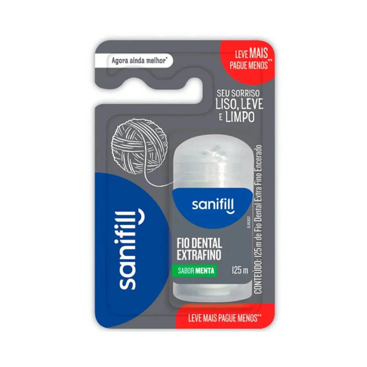 FIO DENTAL SANIFILL EXTRA FINO 125 METROS — Sanifill | Farmácia Resyla