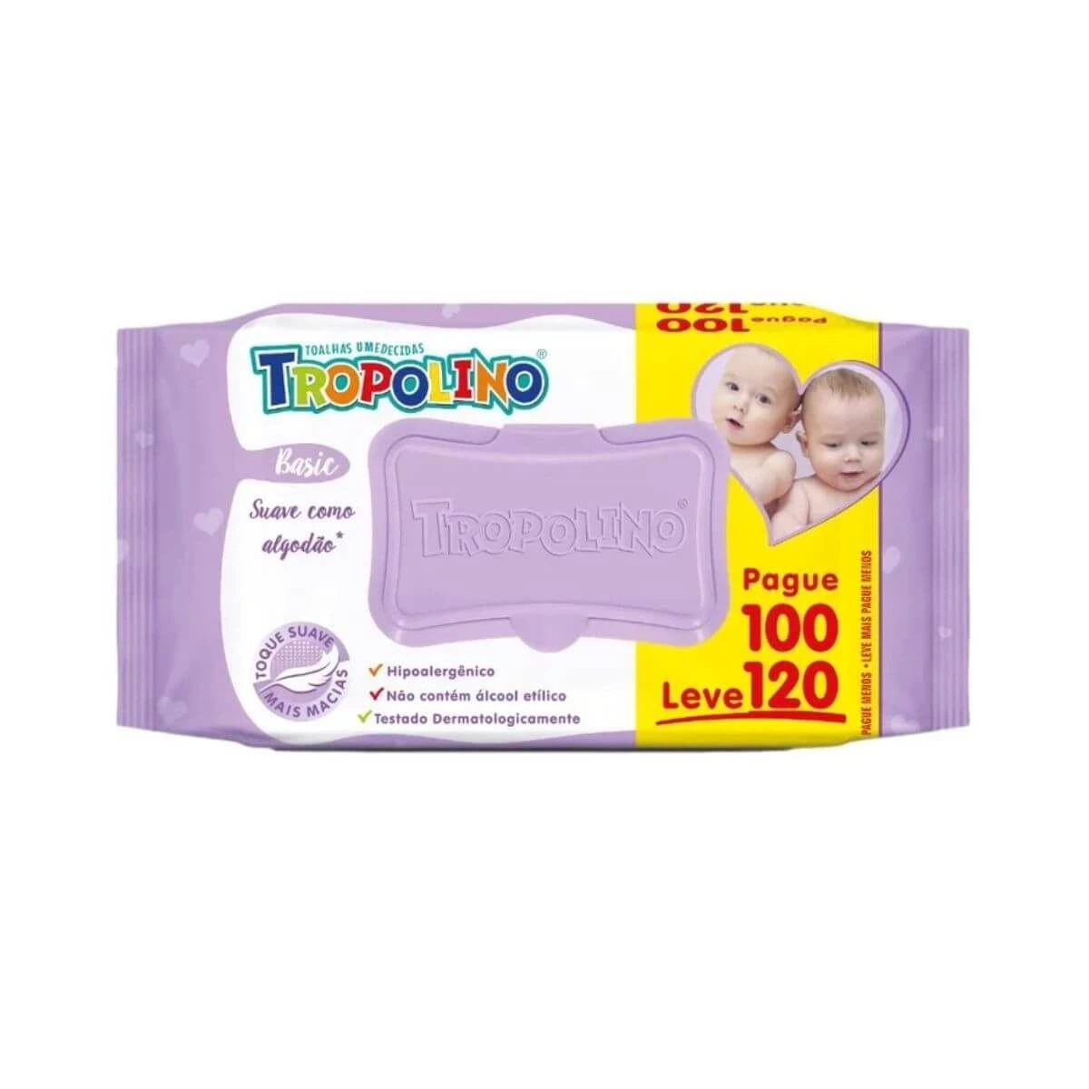 LENÇO UMEDECIDO TROPOLINO LV120 PG100 — Tropolino | Farmácia Resyla