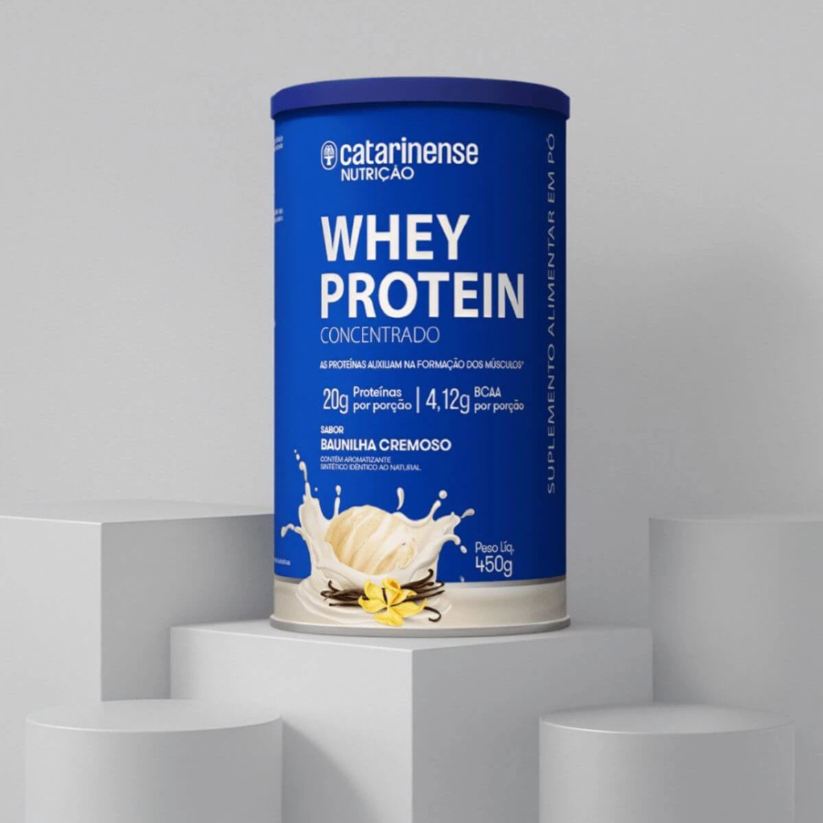 WHEY PROTEIN CONCENTRADO BAUNILHA 450G - CATARINENSE — imagem 2 | Farmácia Resyla